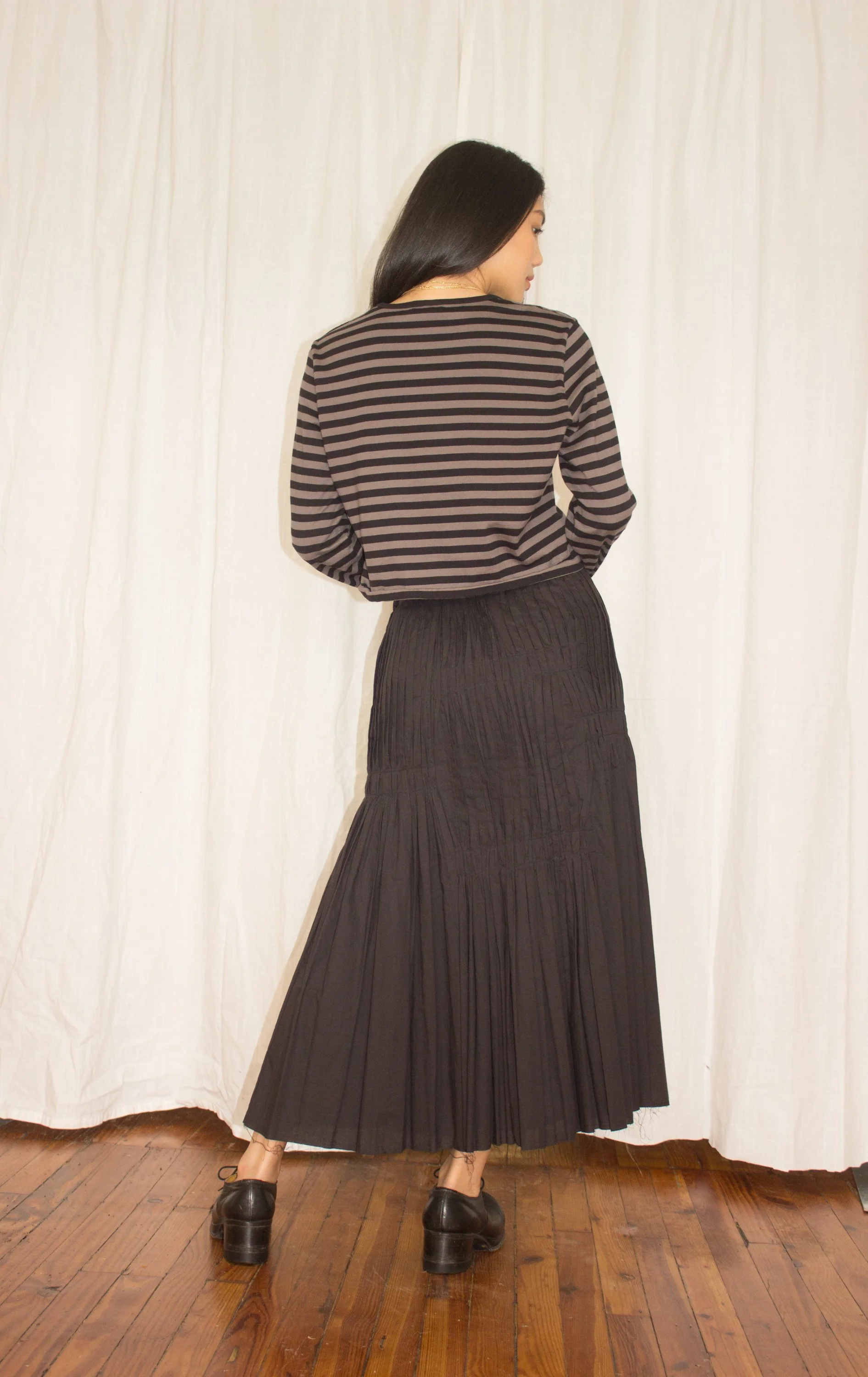 1990s Issey Miyake Smocked Cotton Skirt — Wayward Collection
